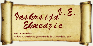 Vaskrsija Ekmedžić vizit kartica
